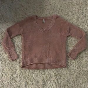 Pink chenille sweater